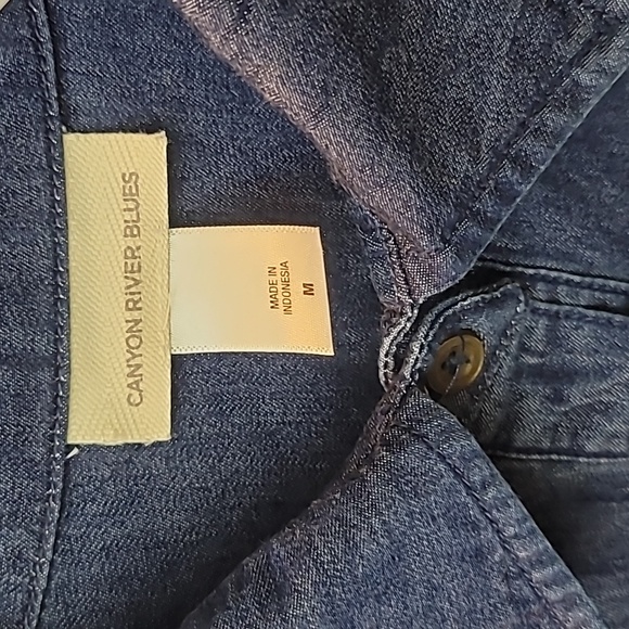 Last Chance Canyon River Blues Denim Shirt Woman Size M - Picture 2 of 3